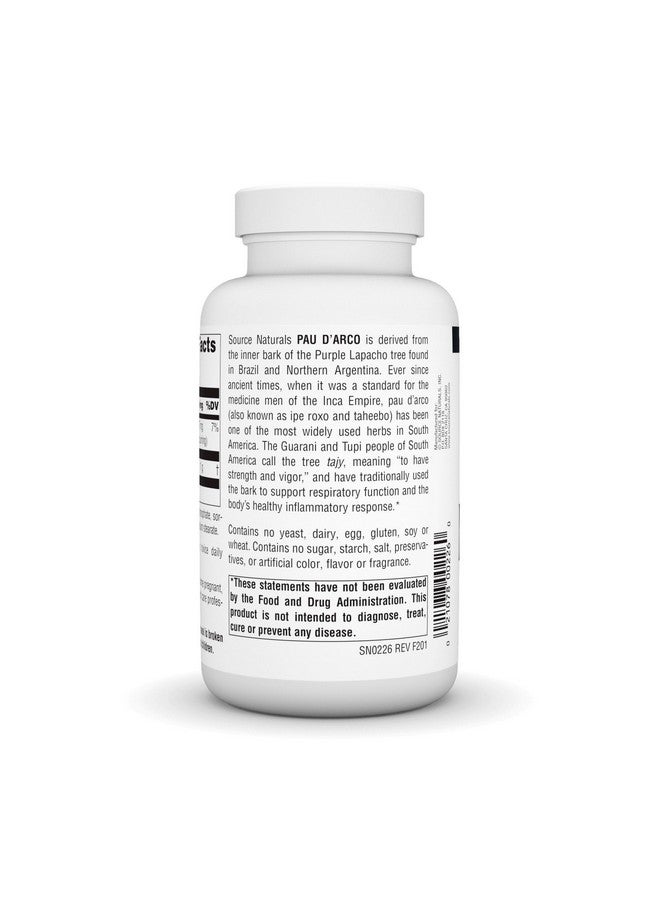 Source Naturals PAU D'Arco Dietary Supplement - 250 Tablets - Image 3