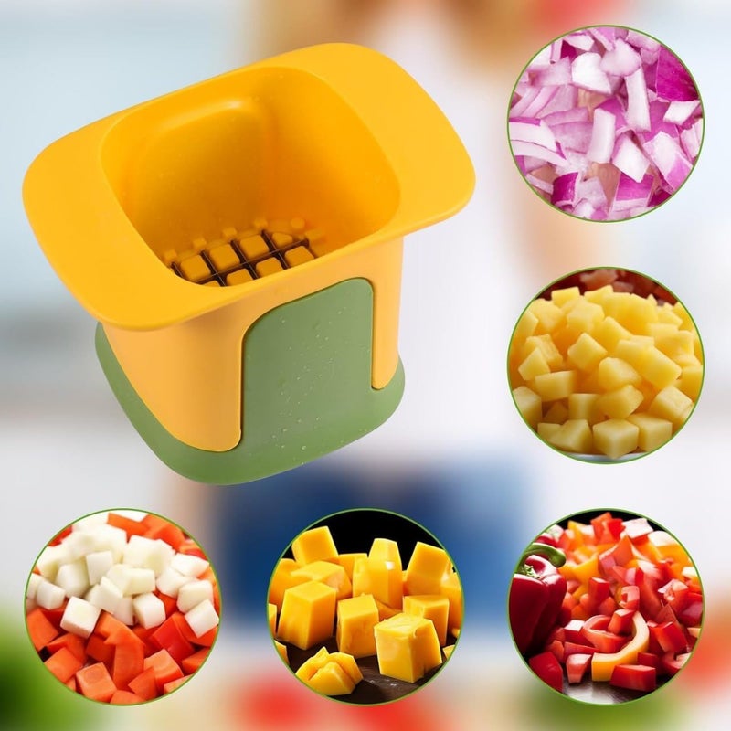 RUSEELA RUSEELA Manual Vegetable Cutter Hand Pressure Slicer for Potato Carrot Cucumber Onion Multifunction Detachable Kitchen Tool Pack of 1  - Image 3