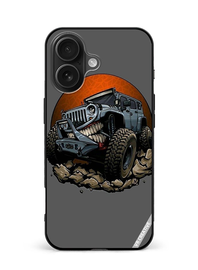 Protective Case Cover For Apple iPhone 16 Car Design Multicolour