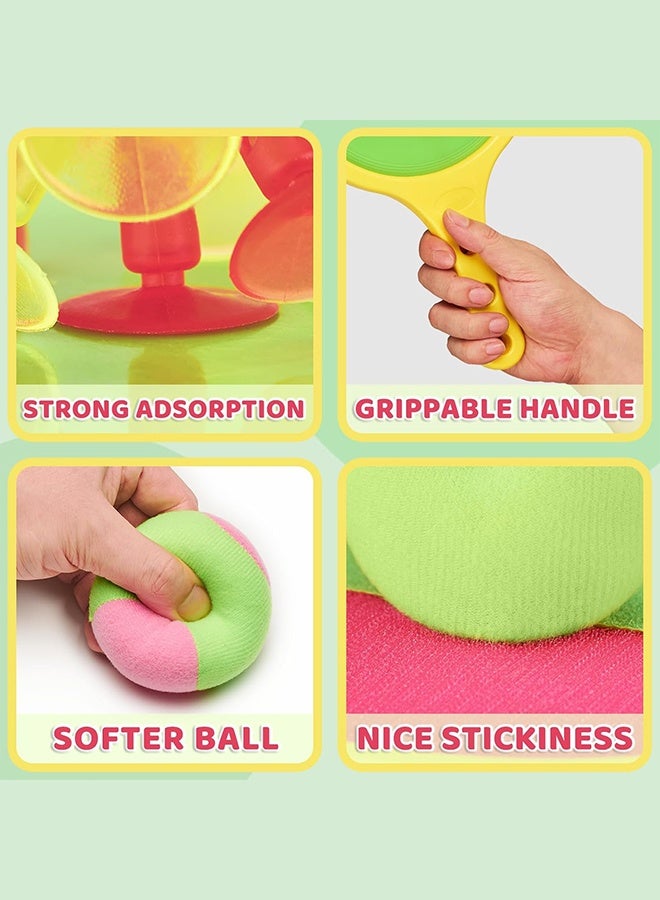 Organizer Toss and Catch Game Set - 2025 Upgrade Handheld Sticky & Suction Rackets Velcro Ball and Catch Game with Sticky & Suction Ball, Enjoy Summer Yard Lawn Sand Beach Toys for Kids Age 3-5 4-8 - Image 5
