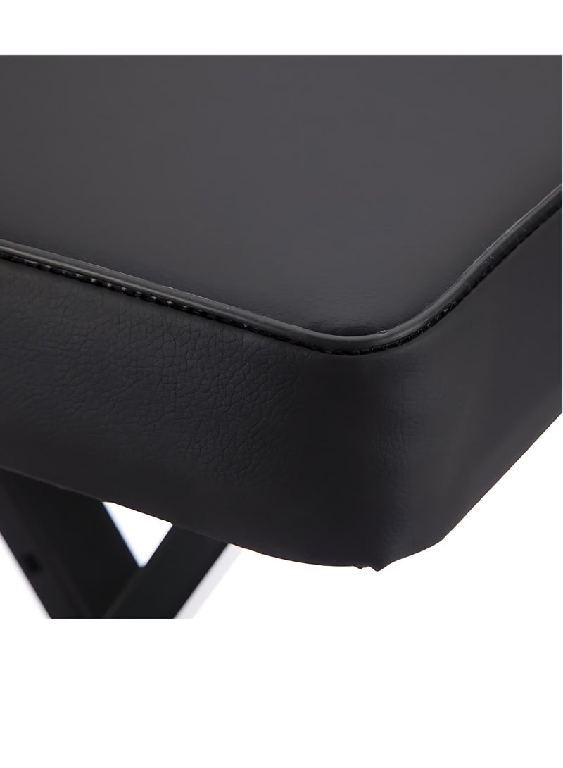 ALMiHomi Adjustable Piano Stool with Thick Padded Cushion – 4-Level Height Adjustable Piano Bench for Keyboard, Adult & Child, 41–51 cm (16.1″–20.1″), X-Type Frame, Comfortable & Sturdy – piano bench ∙ piano chair ∙ piano stool - Image 5