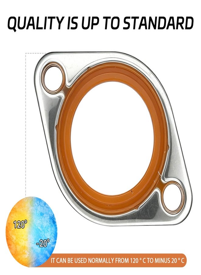 SWQS Thermostat Water Neck Housing Gasket - 1/8" Aluminum Carrier with Molded Silicone Insert, Reusable Thermostat Housing Seal Replacement for Chevy SBC BBC 265-500 Engines Water Pump Gasket(Orange) - Image 5