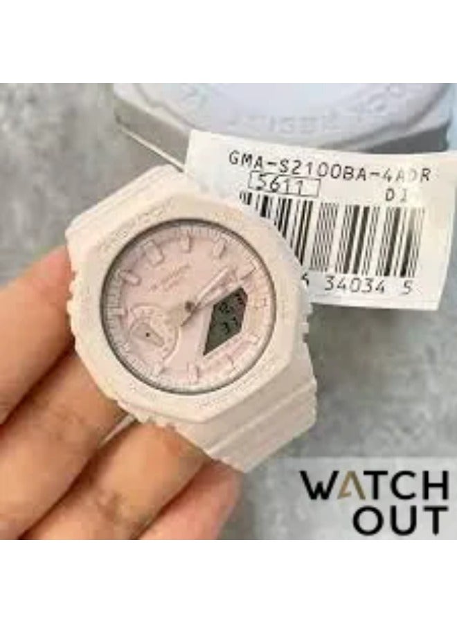 Casio Women Watch G-Shock Analog Digital Resin Band GMA-S2100BA-4ADR - Image 4