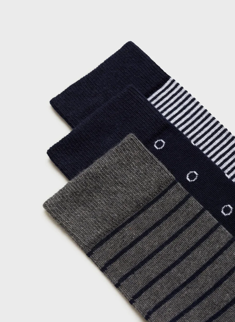 مانجو مان 3 Pack Mixed Socks