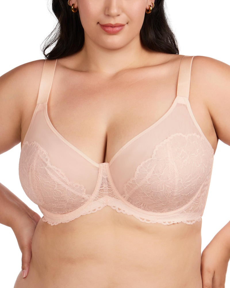 HSIA Minimizer Bras for Women, Full Coverage Lace Bra for Heavy Breasts Unlined Bras with Underwire - Image 1