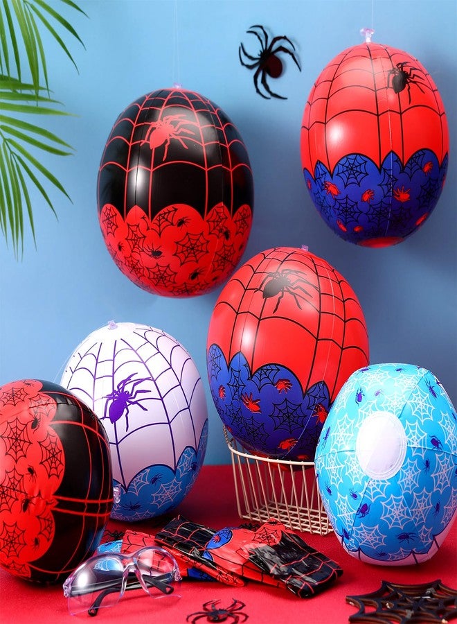 Vertintong 12 Pcs Spider Web Beach Ball 7.87 Inch Inflatable Pool Toys mini Beach Ball Bulk for Summer Swimming Pool Party Favors Water Games - Image 3