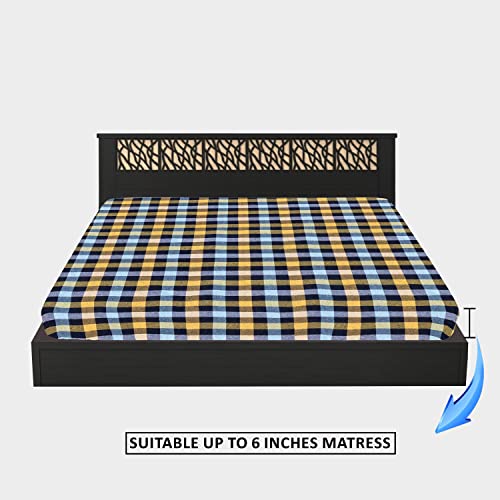 Wings Star Cotton Mattress Cover | Protector with Zipper Chain for Queen Size Bed - 78X60x6 | Waterproof Bed Protector | Mattress Protector Cover | Fitted Style Mattress Protector | Bed Cover, M04 - Image 3