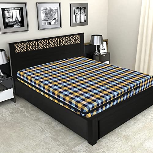Wings Star Cotton Mattress Cover | Protector with Zipper Chain for Queen Size Bed - 78X60x6 | Waterproof Bed Protector | Mattress Protector Cover | Fitted Style Mattress Protector | Bed Cover, M04 - Image 1