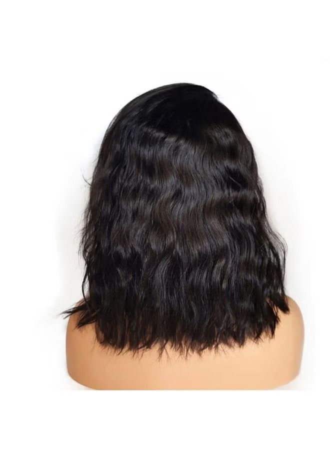 Voberry Brazilian Less Lace Front Full Wig Black 18x15x3centimeter - Image 2