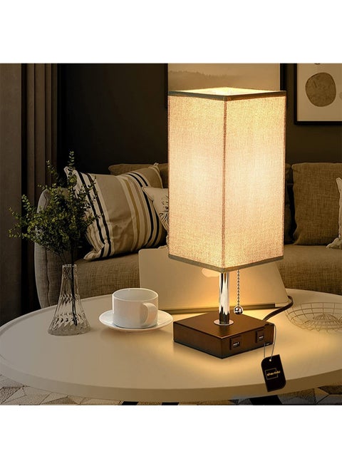Usb Charging Cloth Cover Table Lamp
