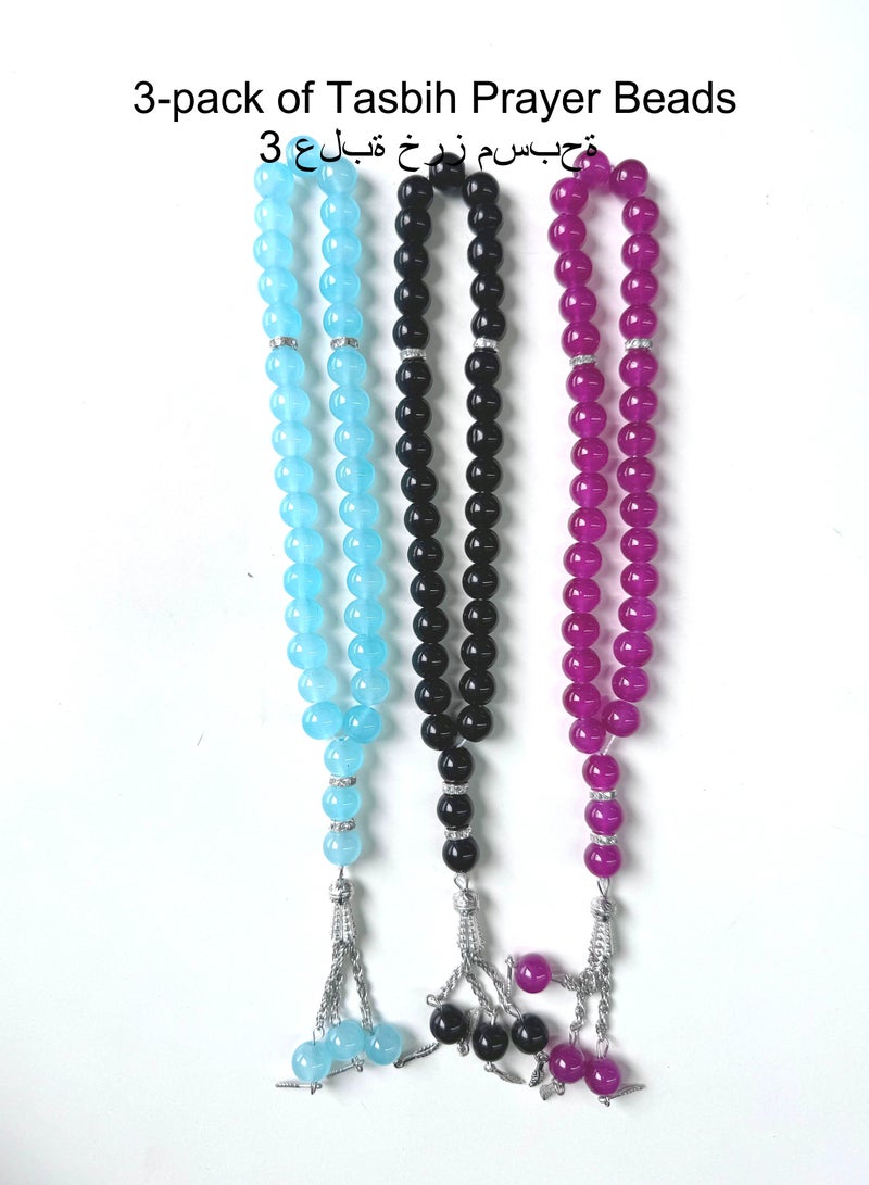 general 3pcs/33 Glass Prayer Beeds /Tasbih/10mm - Image 1