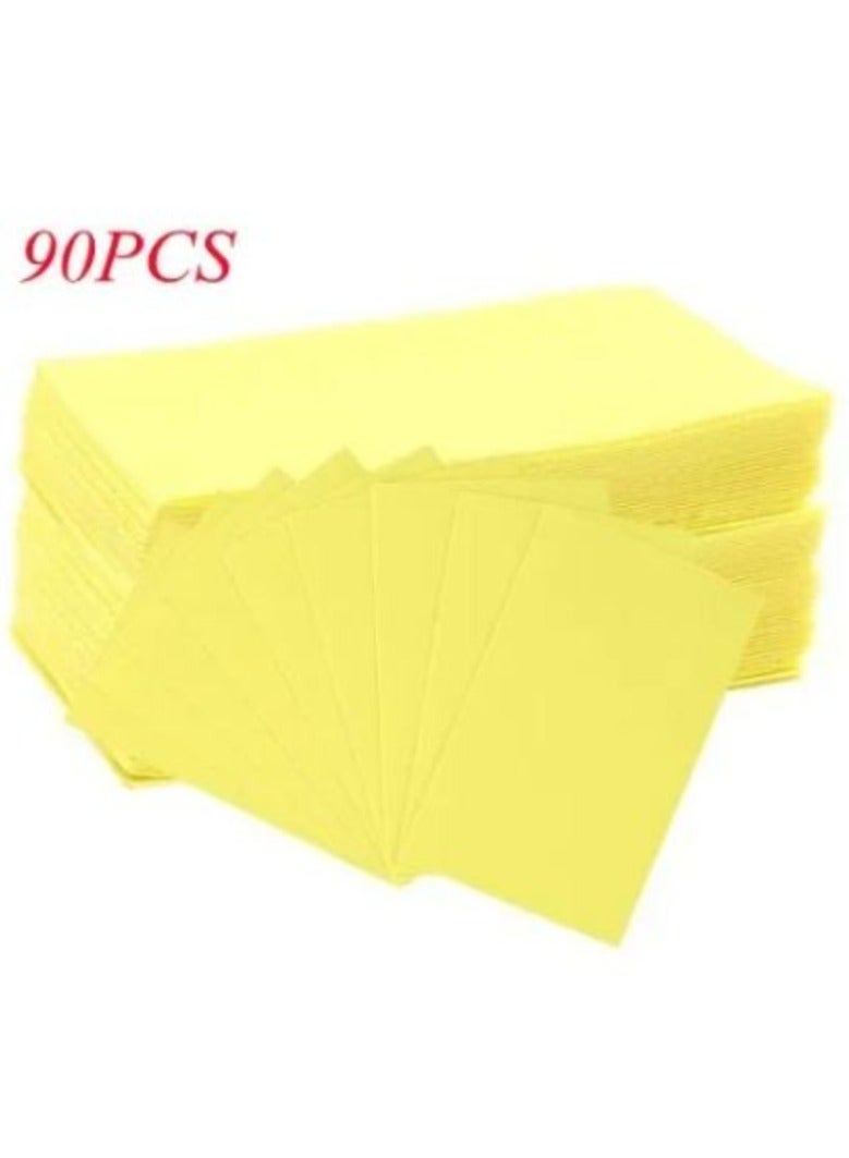 AROAQ 90 Pieces Toilet Cleaner Sheet Toilet Cleaning Deodorant Yellow Dirt Cleaning Products - Image 1