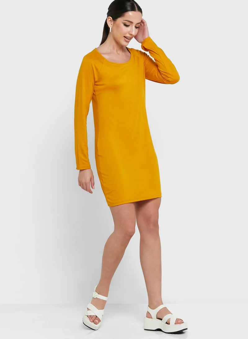 VERO MODA Mustard Bodycon Dress