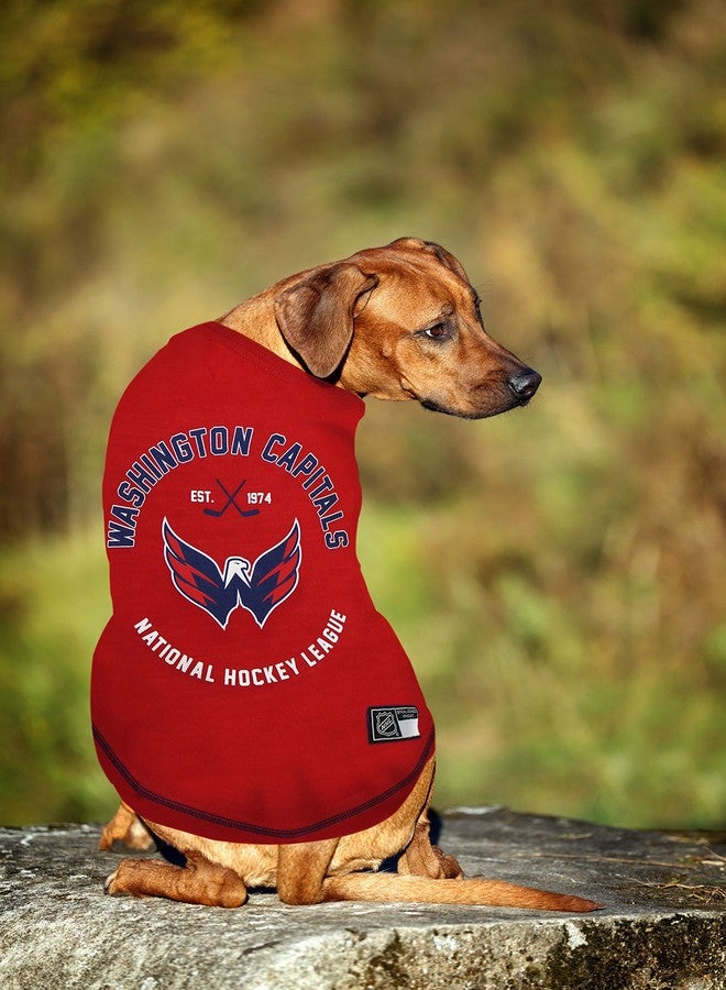 Pets First NHL Washington Capitals Tee Shirt for Dogs & Cats, Large. - Are You A Hockey Fan? Let Your Pet Be An NHL Fan Too! - Image 3