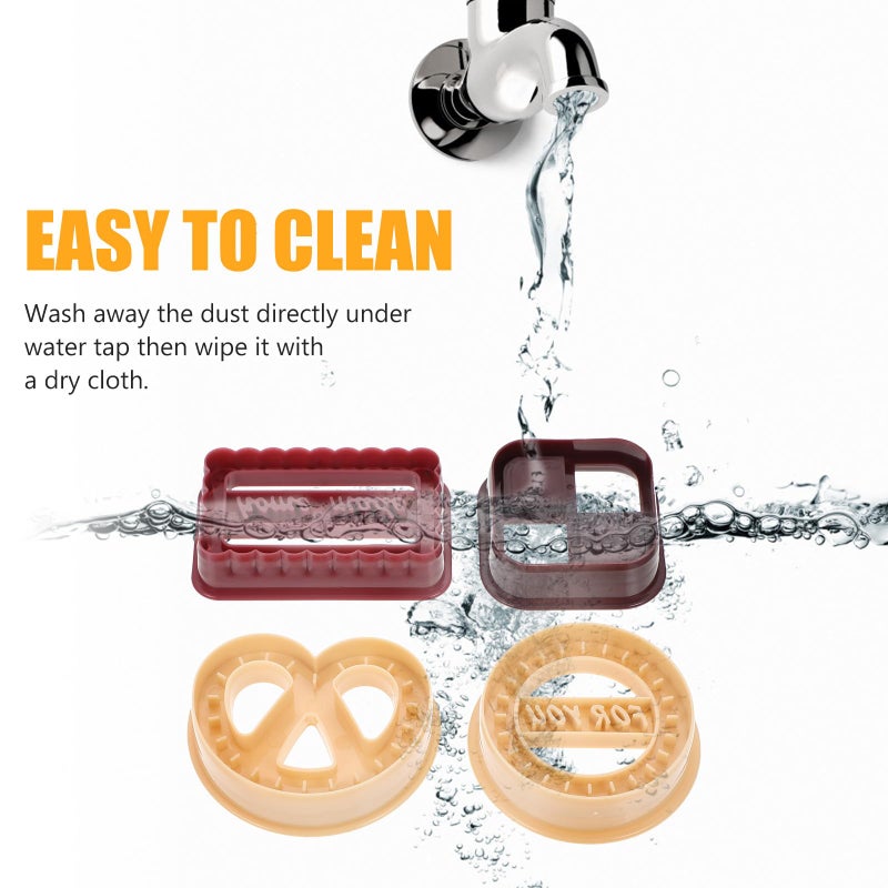 8pcs Plastic Cookie Mold and Biscuit Cutter Set with Fondant Embossing for Dessert Decorating - Image 4