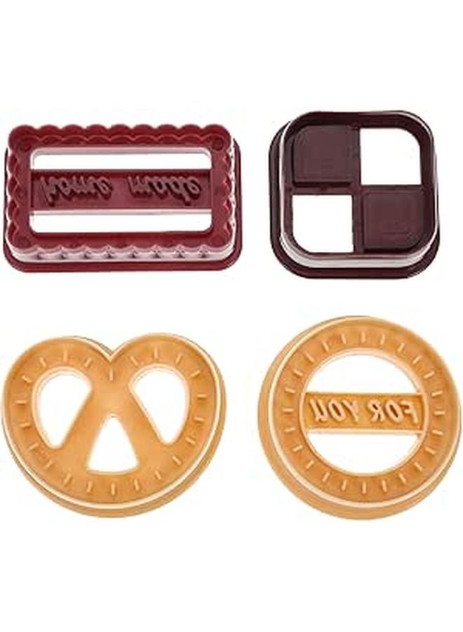 8pcs Plastic Cookie Mold and Biscuit Cutter Set with Fondant Embossing for Dessert Decorating - Image 1