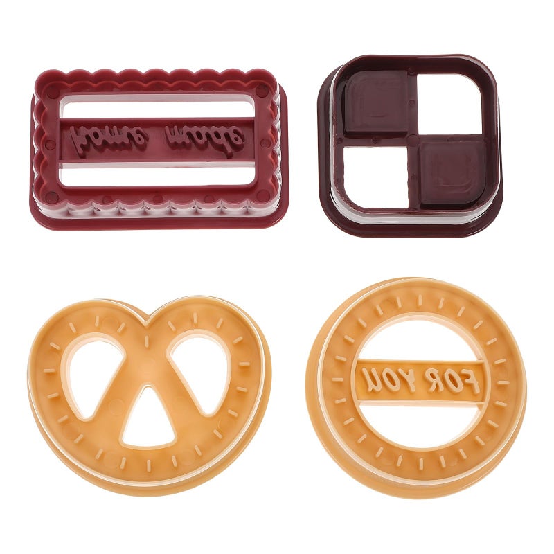 8pcs Plastic Cookie Mold and Biscuit Cutter Set with Fondant Embossing for Dessert Decorating - Image 2