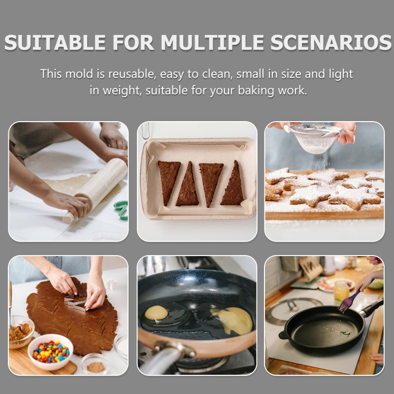 8pcs Plastic Cookie Mold and Biscuit Cutter Set with Fondant Embossing for Dessert Decorating - Image 5