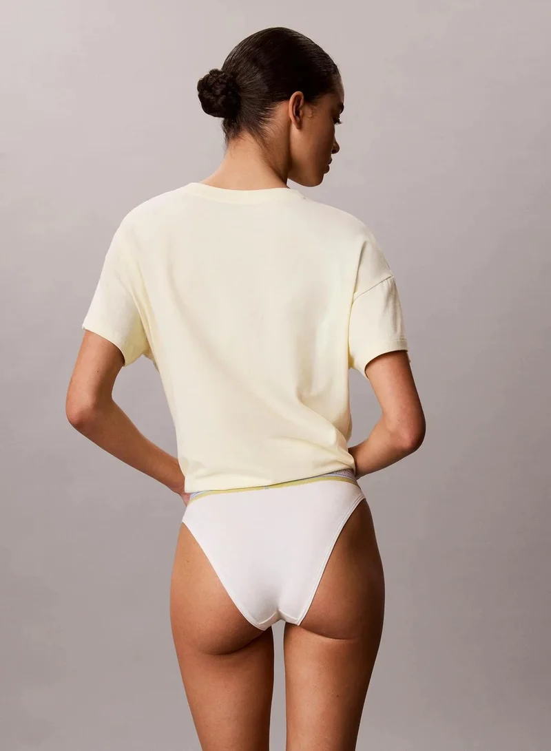 Calvin Klein Pear Sorbet Relaxed T-Shirt - Cotton Stretch Lounge for Women | Best Price UAE