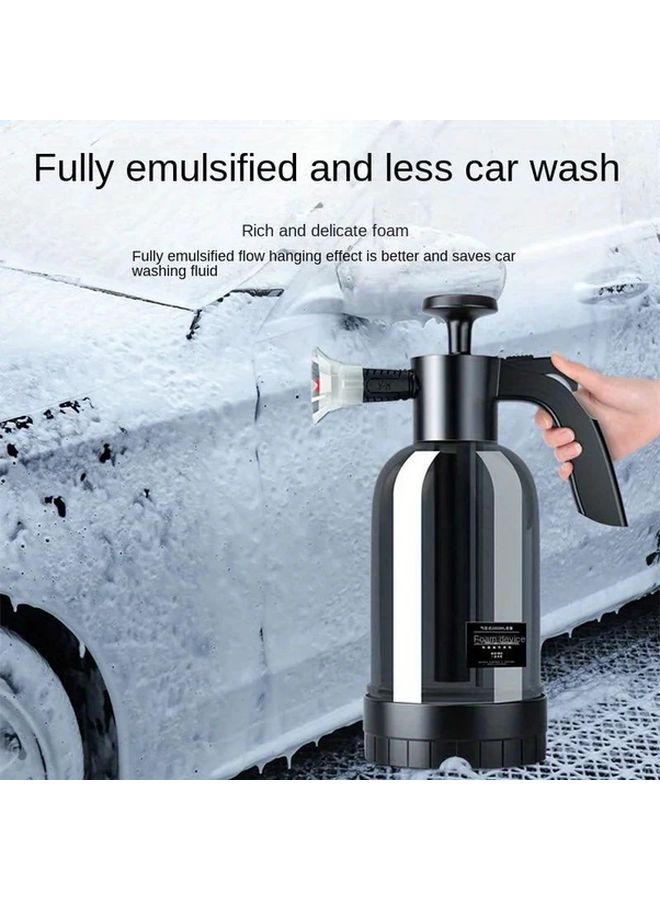 Black 3 Piece Set Hand Pump Foam Sprayer with 3 Nozzles Pneumatic Foam Cannon Car Wash Spray Bottle - Image 4