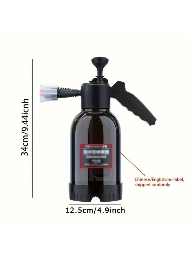 Black 3 Piece Set Hand Pump Foam Sprayer with 3 Nozzles Pneumatic Foam Cannon Car Wash Spray Bottle - Image 2
