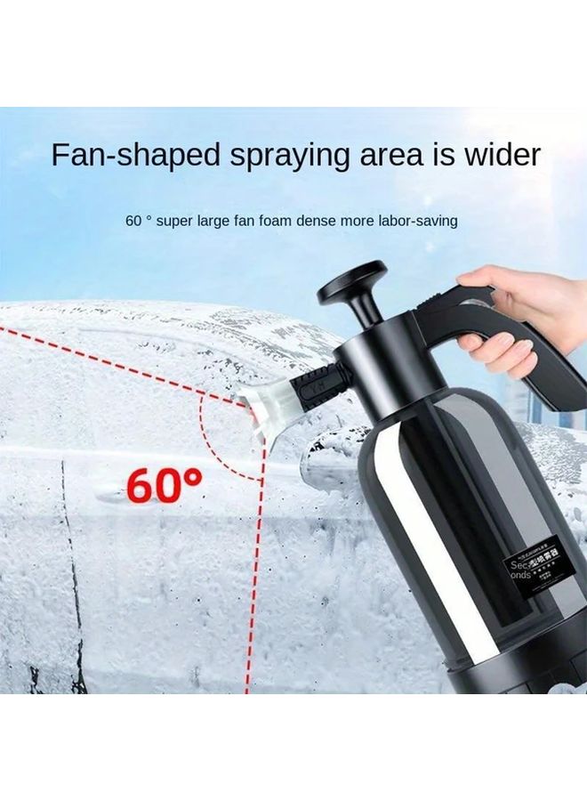 Black 3 Piece Set Hand Pump Foam Sprayer with 3 Nozzles Pneumatic Foam Cannon Car Wash Spray Bottle - Image 3
