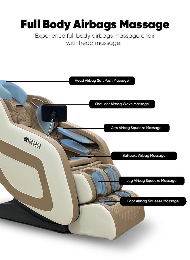 JC BUCKMAN Indulge Us Full Body Massage Chair With 6 Auto Programs  - Image 5
