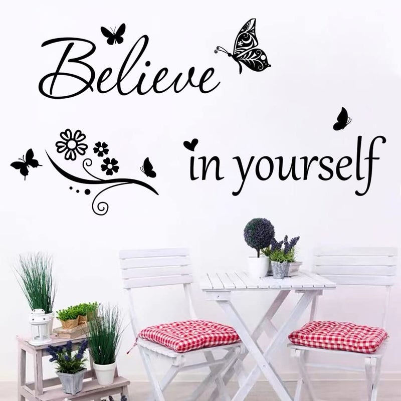 Datesno جدار ملهمة صائق تؤمن بنفسك على جدار صائق اقتباس أقوال الملصقات PVC ملصق الجدار اقتباس التحفيز قول قشر شارات وعصا الفن الإيجابي الرسائل ديكور المكتب المنزلي ديكور - Image 4