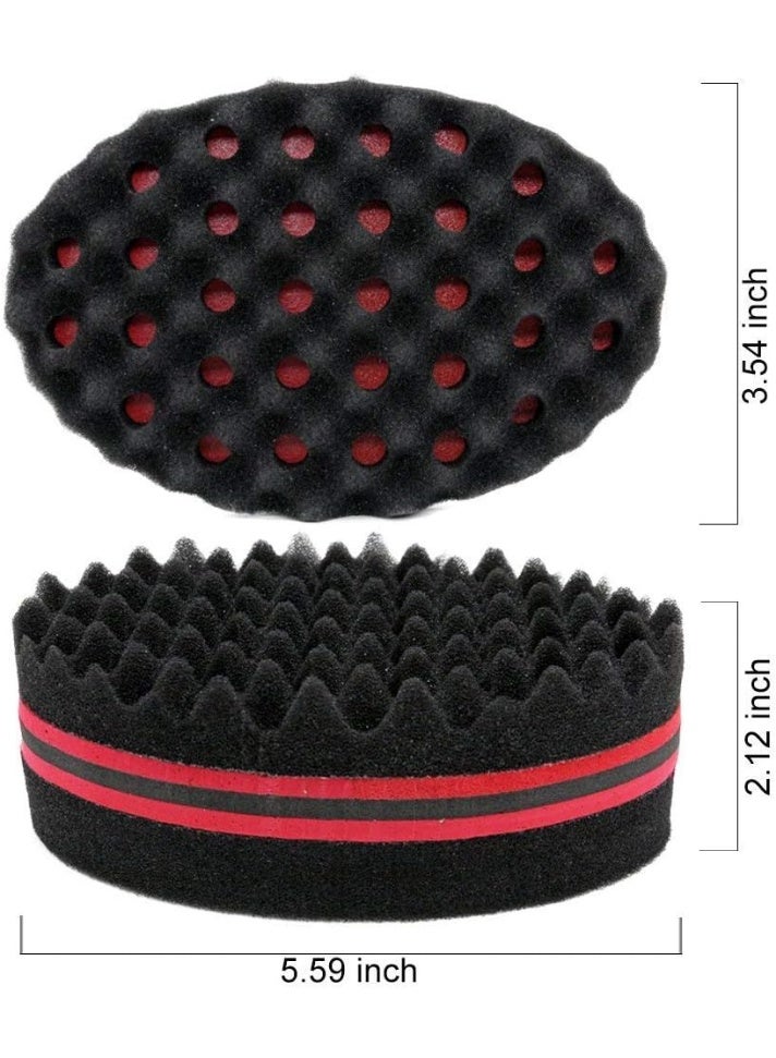 Hair Sponge Brush for Twists and Dreads, 2-Sides Curl Sponge, Locking Twist Afro Curl Coil Wave Hair Sponge (2 Pcs) - Image 3