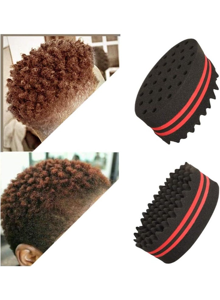 Hair Sponge Brush for Twists and Dreads, 2-Sides Curl Sponge, Locking Twist Afro Curl Coil Wave Hair Sponge (2 Pcs) - Image 2