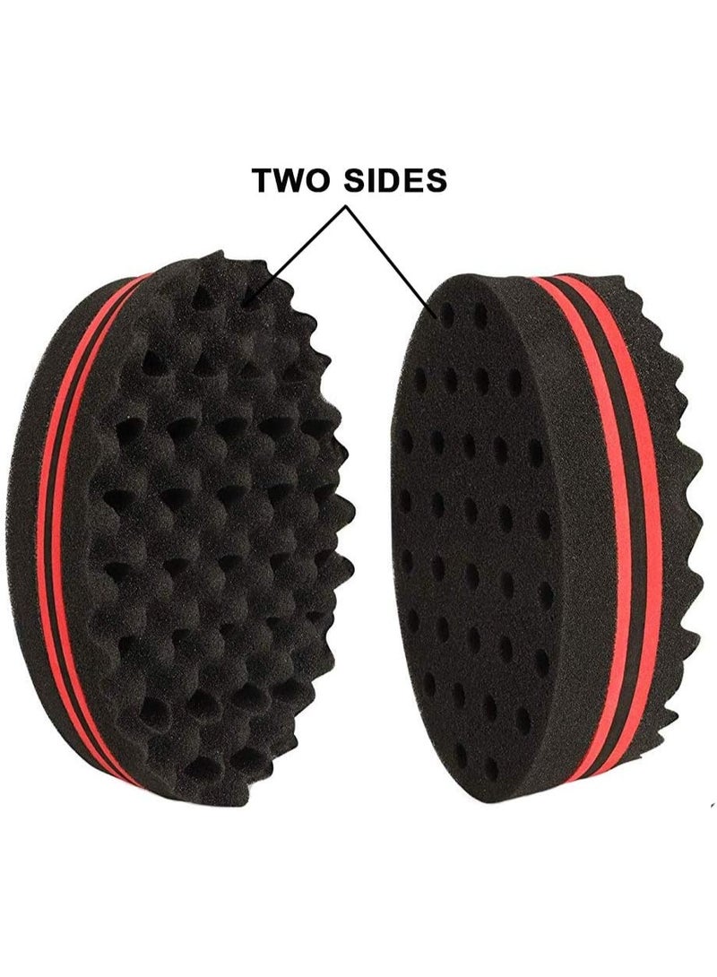 Hair Sponge Brush for Twists and Dreads, 2-Sides Curl Sponge, Locking Twist Afro Curl Coil Wave Hair Sponge (2 Pcs) - Image 4