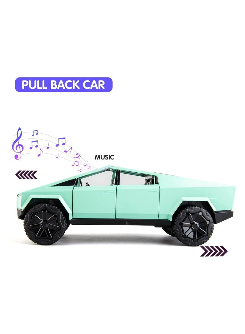 سيارة لعبة نموذجية من سبيكة معدنية من تسلا سايبرترك - بمقياس 1:24 و1:36 - نسخة طبق الأصل من شاحنة كهربائية قابلة للتجميع - نموذج مفصل من سبائك معدنية للأطفال والمتحمسين - Image 4