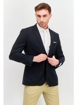SELECTED Men Regular Fit Stripe Casual Blazer Jacket, Back  - Image 1