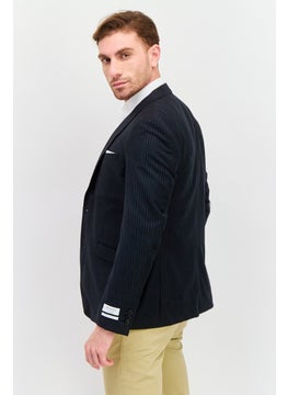 SELECTED Men Regular Fit Stripe Casual Blazer Jacket, Back  - Image 2
