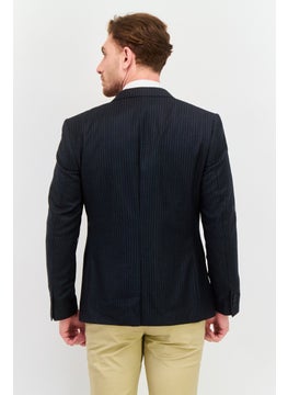 SELECTED Men Regular Fit Stripe Casual Blazer Jacket, Back  - Image 3
