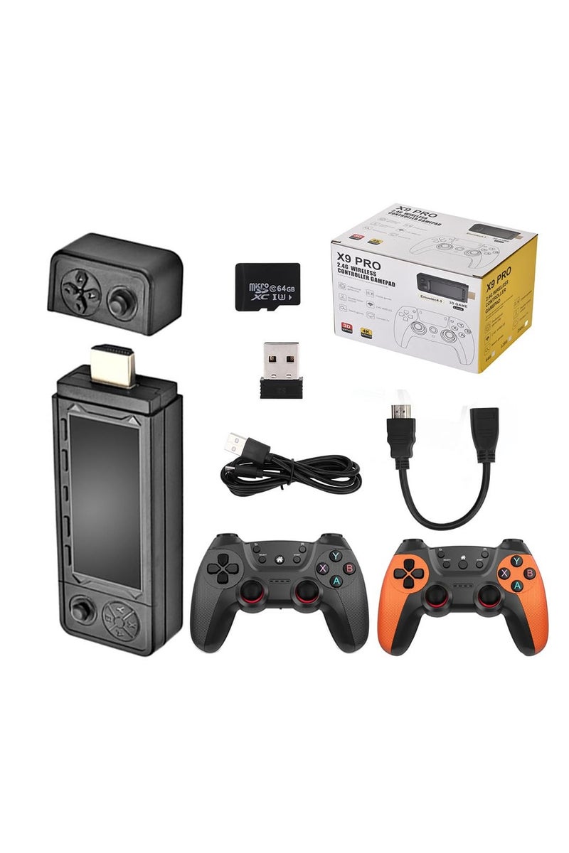 X9 Ultra 4K HD Arcade Home TV Mini Game Console Retro Game Simulator Host 2.4G Dual Wireless Controller, Rechargeable Gamepad 64G - Image 4