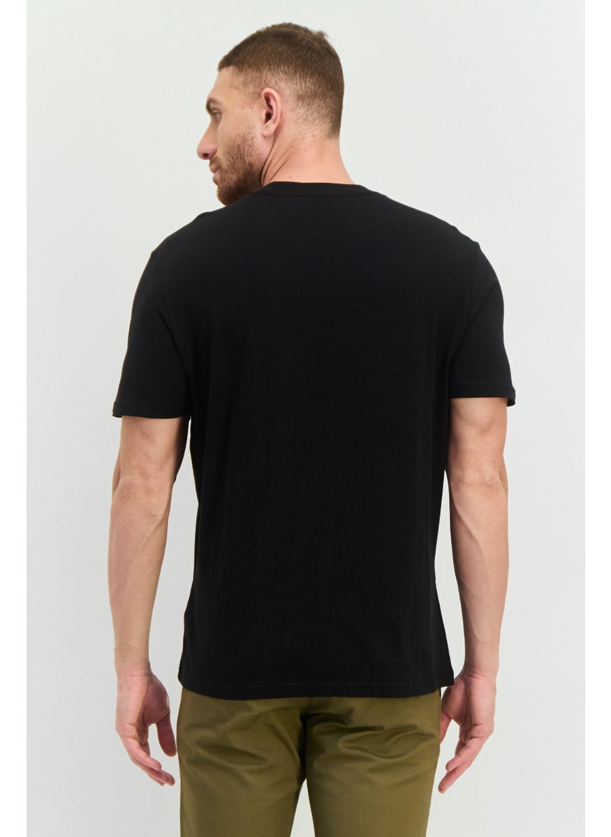 Ben Sherman - Men Crew Neck Short Sleeves Brand Logo T-Shirt, Black - Image 1