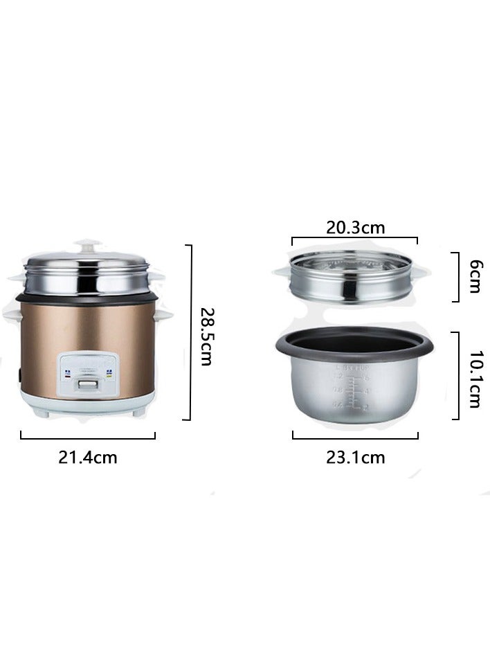 Electric Rice Cooker With Non-Stick Inner Pot, Includes Cook, Steam and Keep Warm Function, Equipped With Non-Stick Inner Pot, Rice Spoon, Plastic Inner Steamer And Measuring Cup, Cool Touch Handle, 2L 400W - Image 5