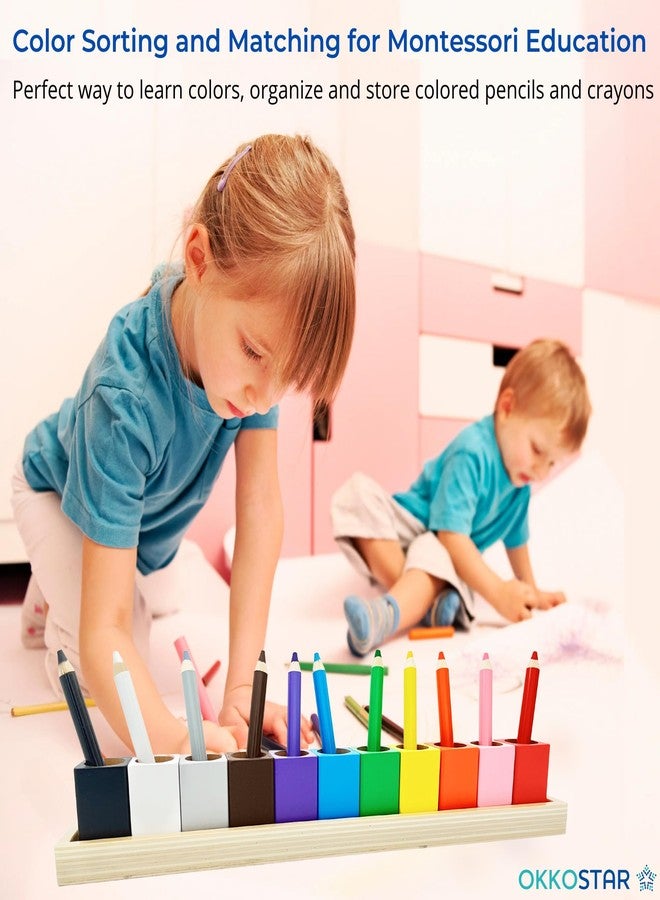 OKKOSTAR Montessori Crayon Holder for Kids - Craft Supply Organizer - Classroom Storage Caddy Case - Perfect for Colored Pencils [Crayons or Pencils NOT Included] (Standard) - Image 2