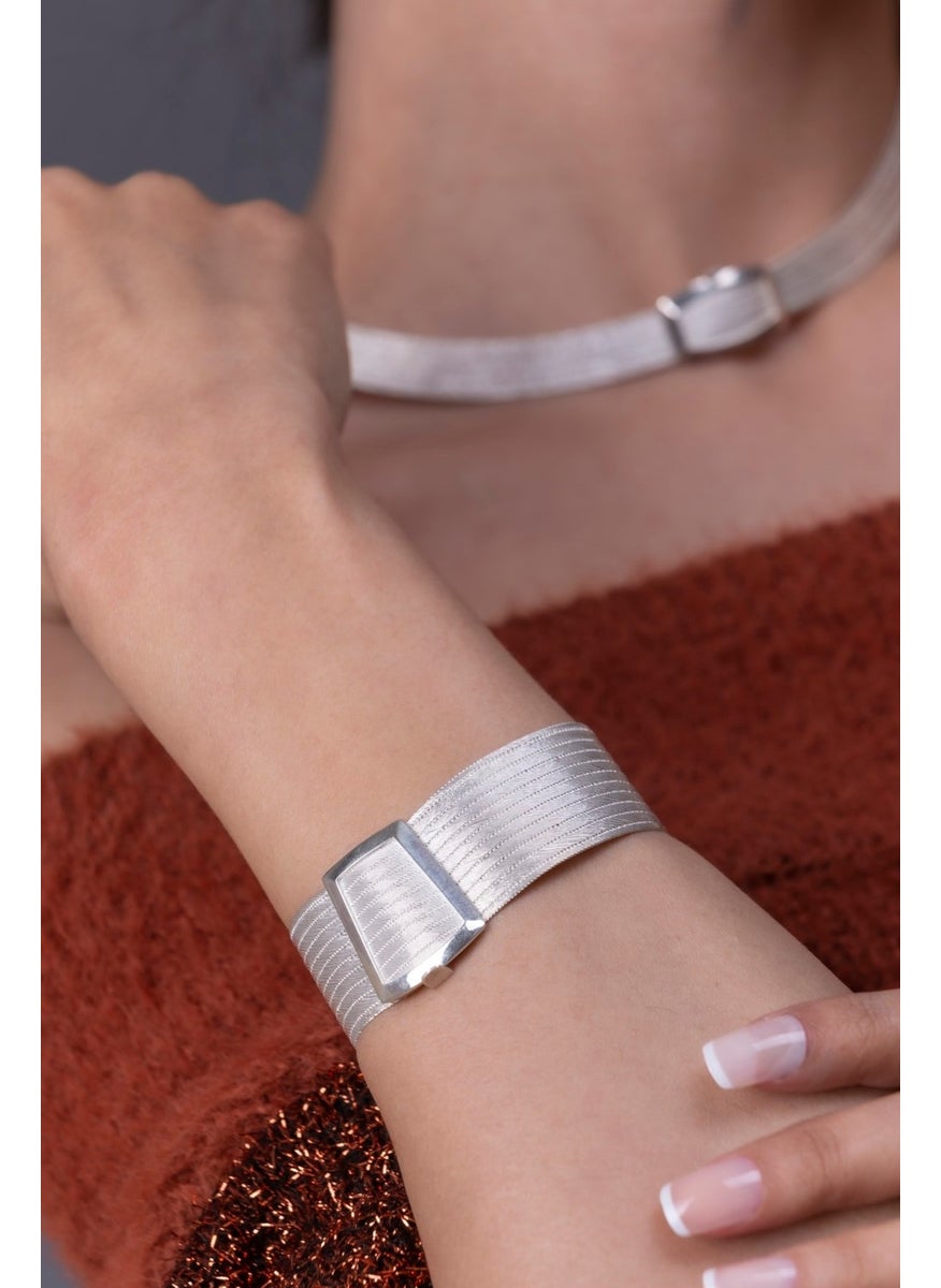 Black Sea Port - 11 Rows Trabzon Wicker Silver Bracelet - Image 1