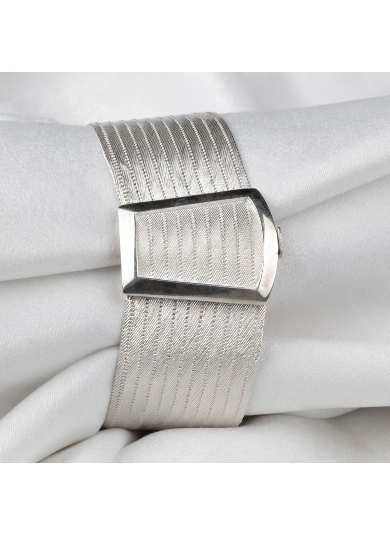 Black Sea Port - 11 Rows Trabzon Wicker Silver Bracelet - Image 1