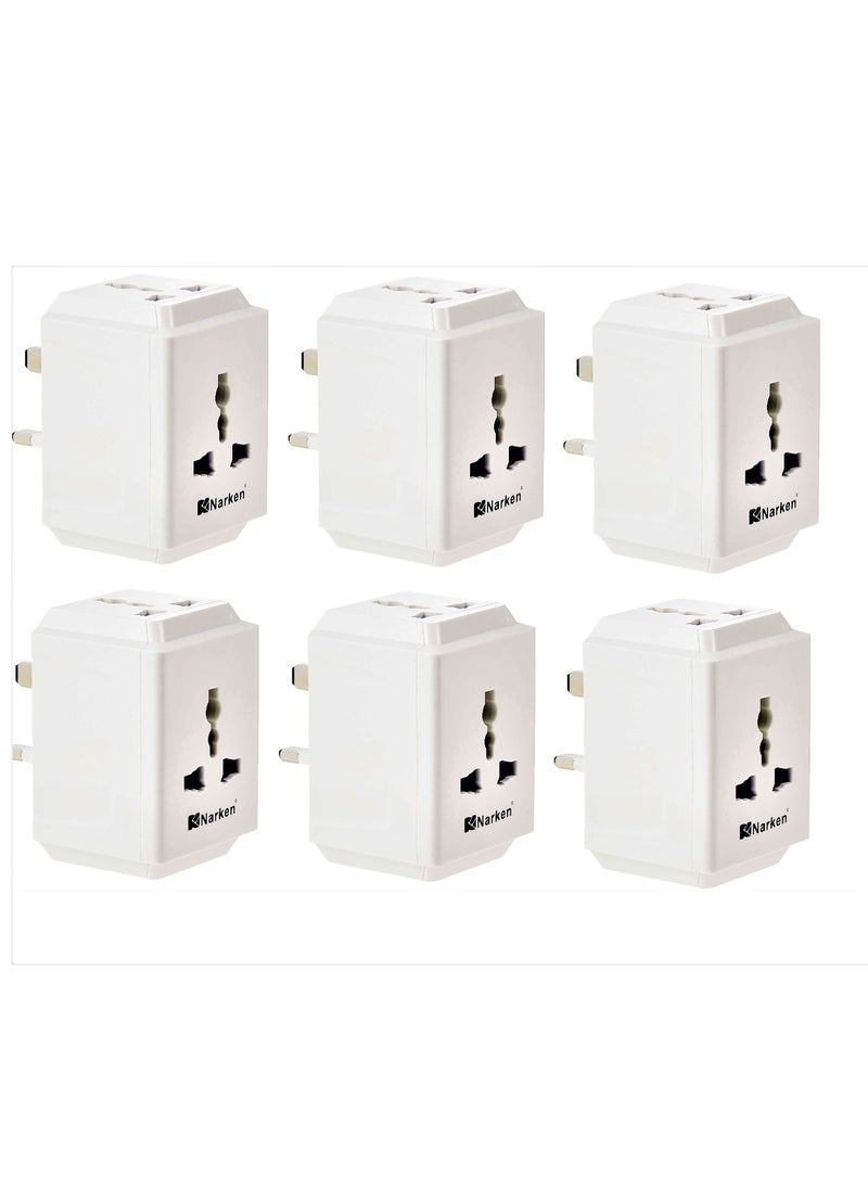 Narken - Pack of 6 Multi-Function Universal Travel Adapter 1-3 Way Outlet - Image 1