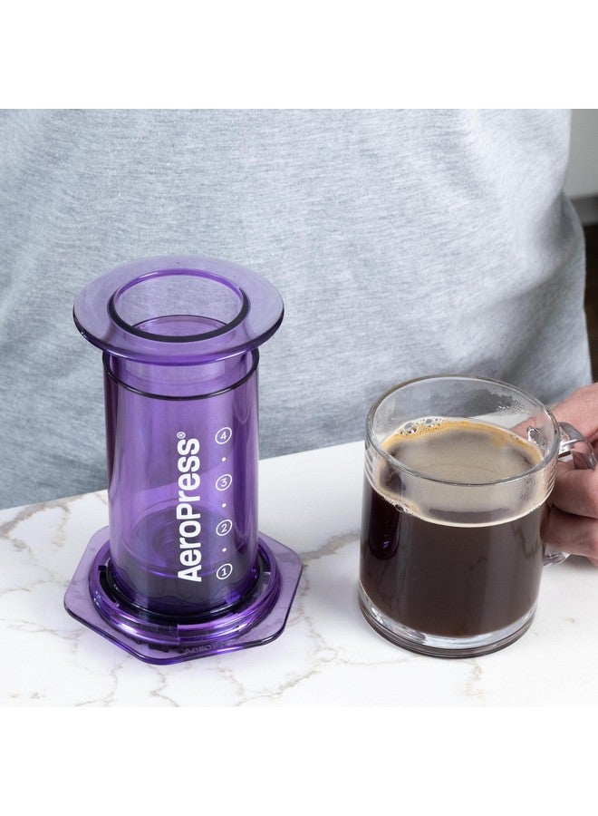 AeroPress Clear Purple Coffee Press - 3 In 1 Brew Method Combines French Press, Espresso, Full Bodied Coffee Without Grit or Bitterness, Small Portable Coffee Maker for Camping & Travel, Purple - Image 3