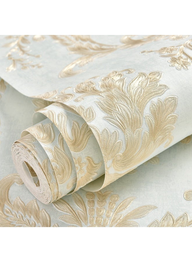 Anna 53cm x 5m Thickened Self-Adhesive Non-Woven 3D Embossed Wallpaper - Unique Decorative Highlight for Bedroom and Living Room - Image 1