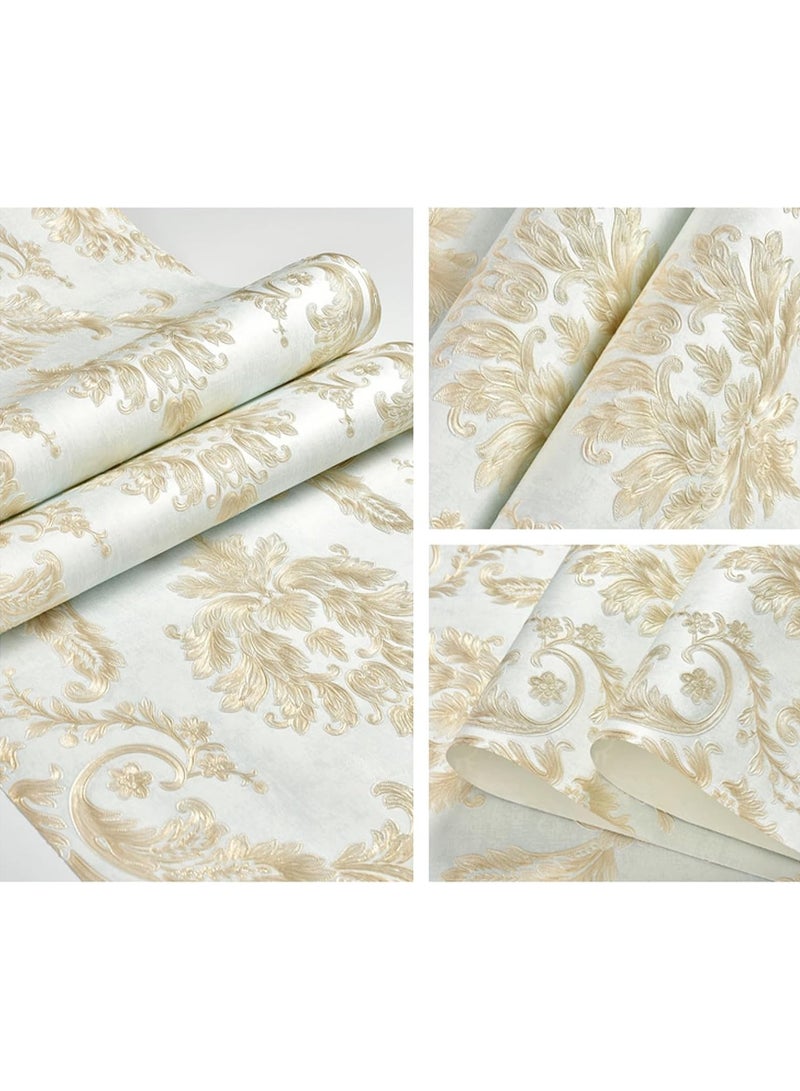 Anna 53cm x 5m Thickened Self-Adhesive Non-Woven 3D Embossed Wallpaper - Unique Decorative Highlight for Bedroom and Living Room - Image 2