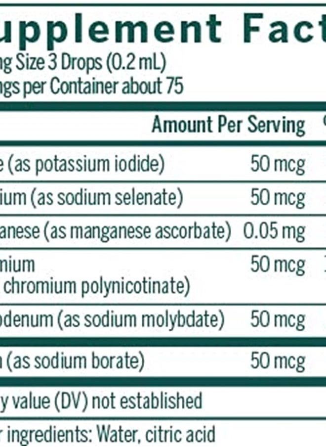 Genestra Brands - Trace Mineral Complex CWS | Supports Thyroid Function and Helps Protect Against Oxidative Stress | 0.5 fl. oz. - Image 1