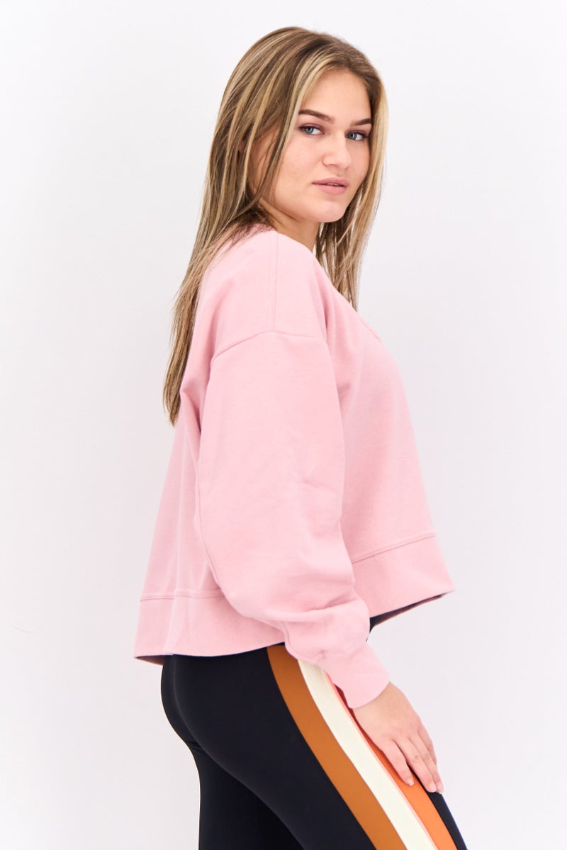 Nike Women Sportswear Fit Long Sleeves Training Sweatshirt, Pink - Image 2