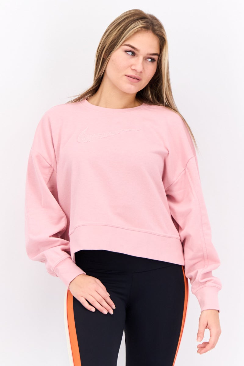 Nike Women Sportswear Fit Long Sleeves Training Sweatshirt, Pink - Image 1
