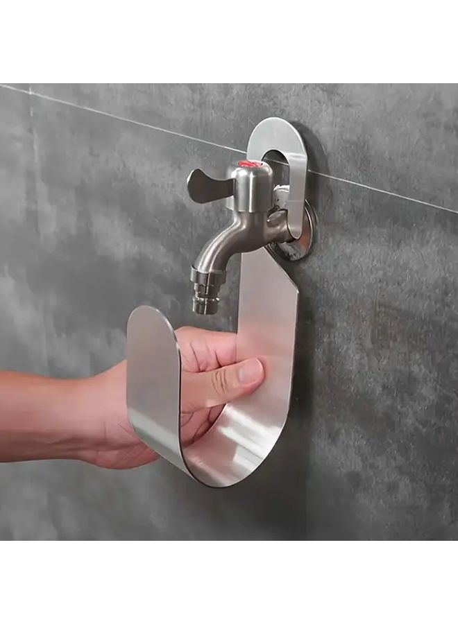 Wall Mounted Stainless Steel Garden Hose Hanger With Valve 1pc - Image 1