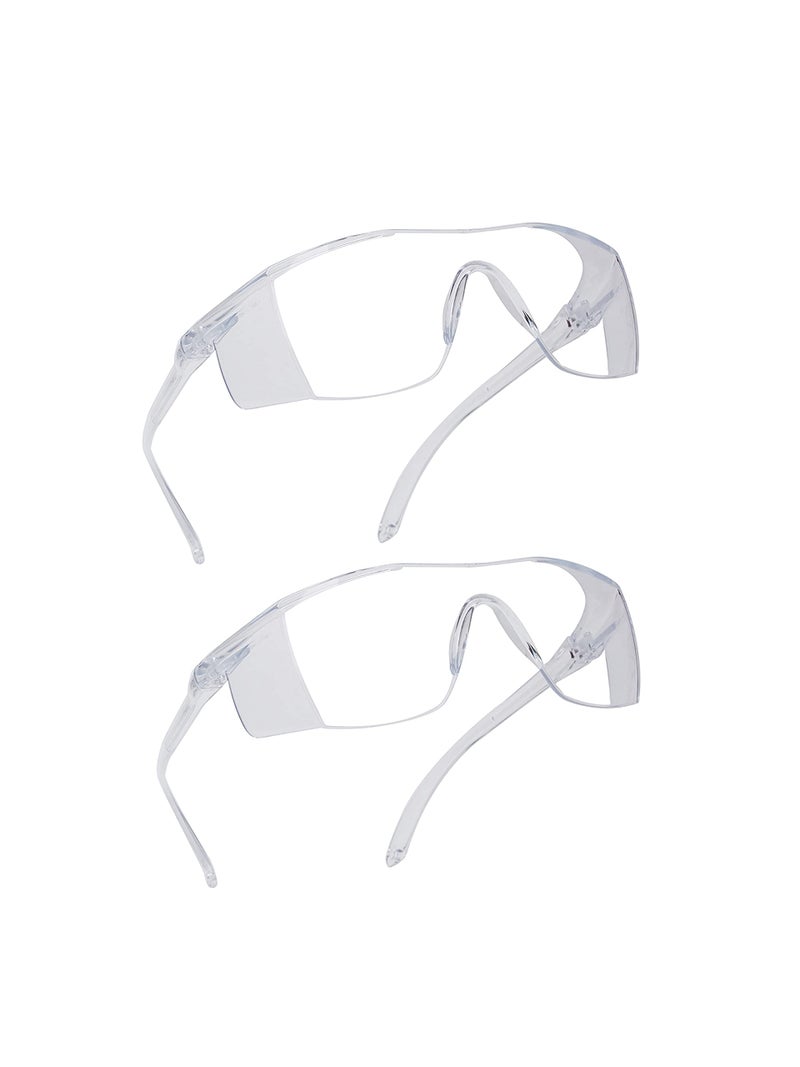 Vast SAFETY GOGGLES SAFETY GLASSES FOR BIKING, RIDING, FOR MEN, WOMEN, BOYS, GIRLS Welding, Laboratory, Blowtorch, Wood-working, Power Tool Safety Goggle (SAFETY GOGGLES NO.2) (CLEAR- PACK OF 2) - Image 1